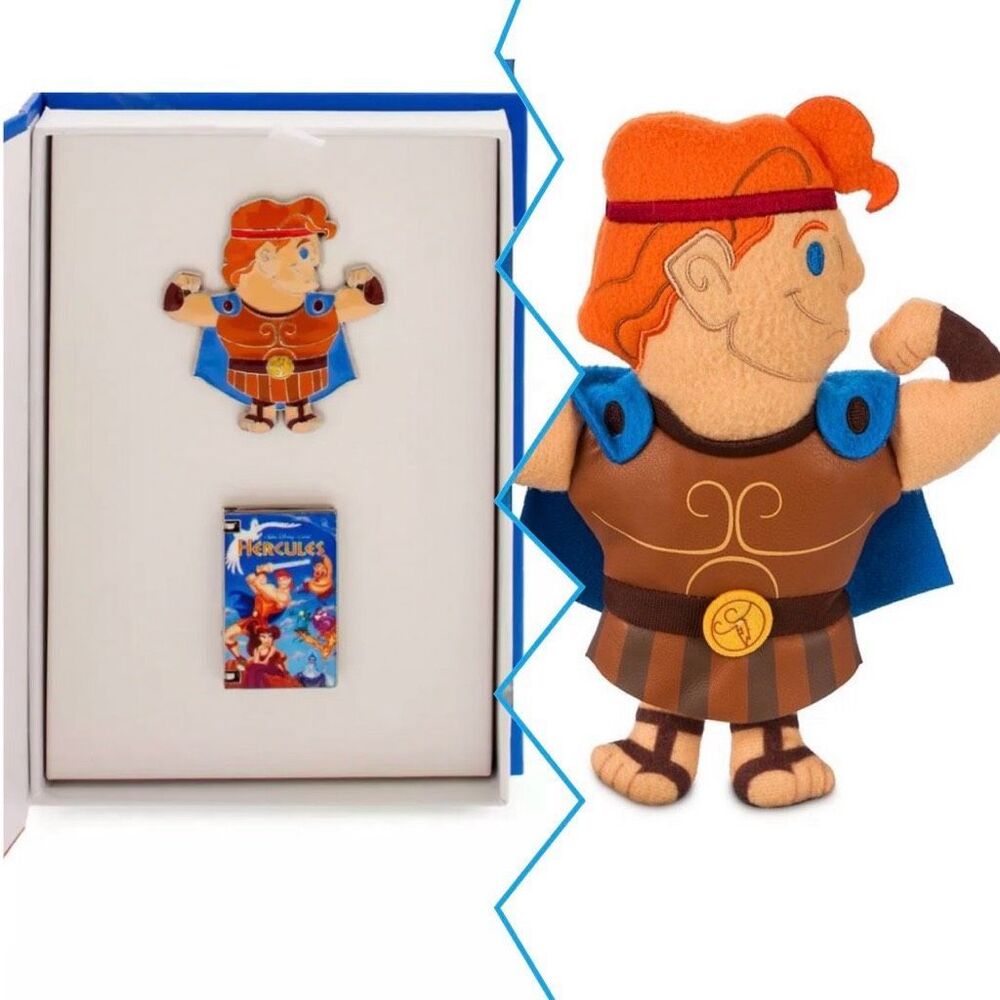 NEW Hercules Movie 2 VHS Pins & Plush Set VHS CLAMSHELL Cases Disney SHIPS NOW!